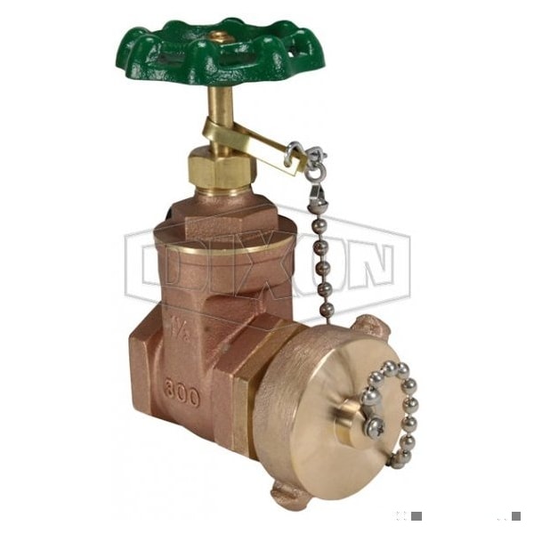 Dixon Non-Rising Stem Wedge Disc Gate Valve, 1-1/2 in Nominal, FNPT x Male NH NST End Style, Hand wheel Ac WDGV150F - main